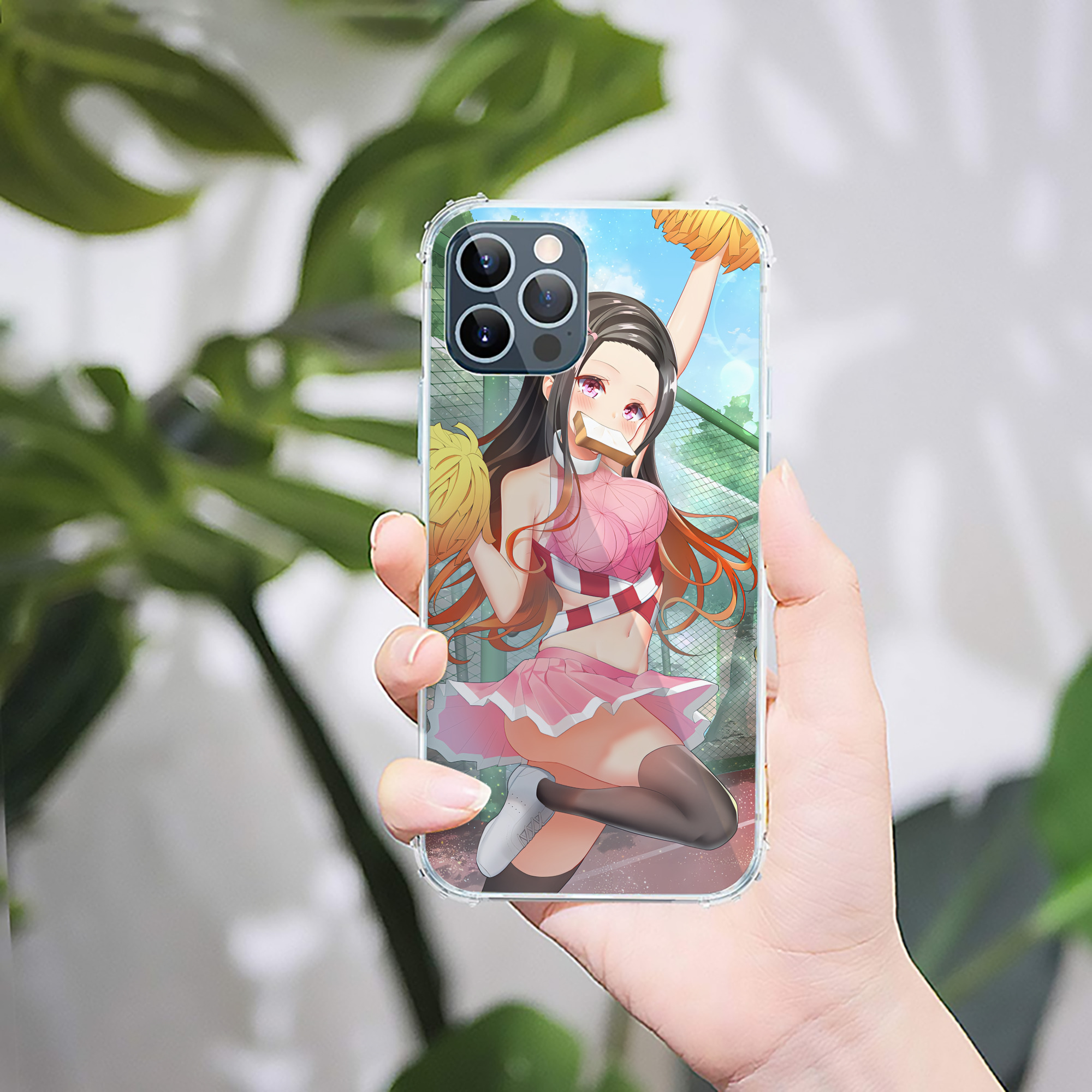 （画像用） 鬼滅の刃（きめつのやいば）竈門 禰󠄀豆子／かまど ねずこ Kamado Nezuko 【iPhone 12シリーズ対応】透明スマホケース（クリアソフトケース）